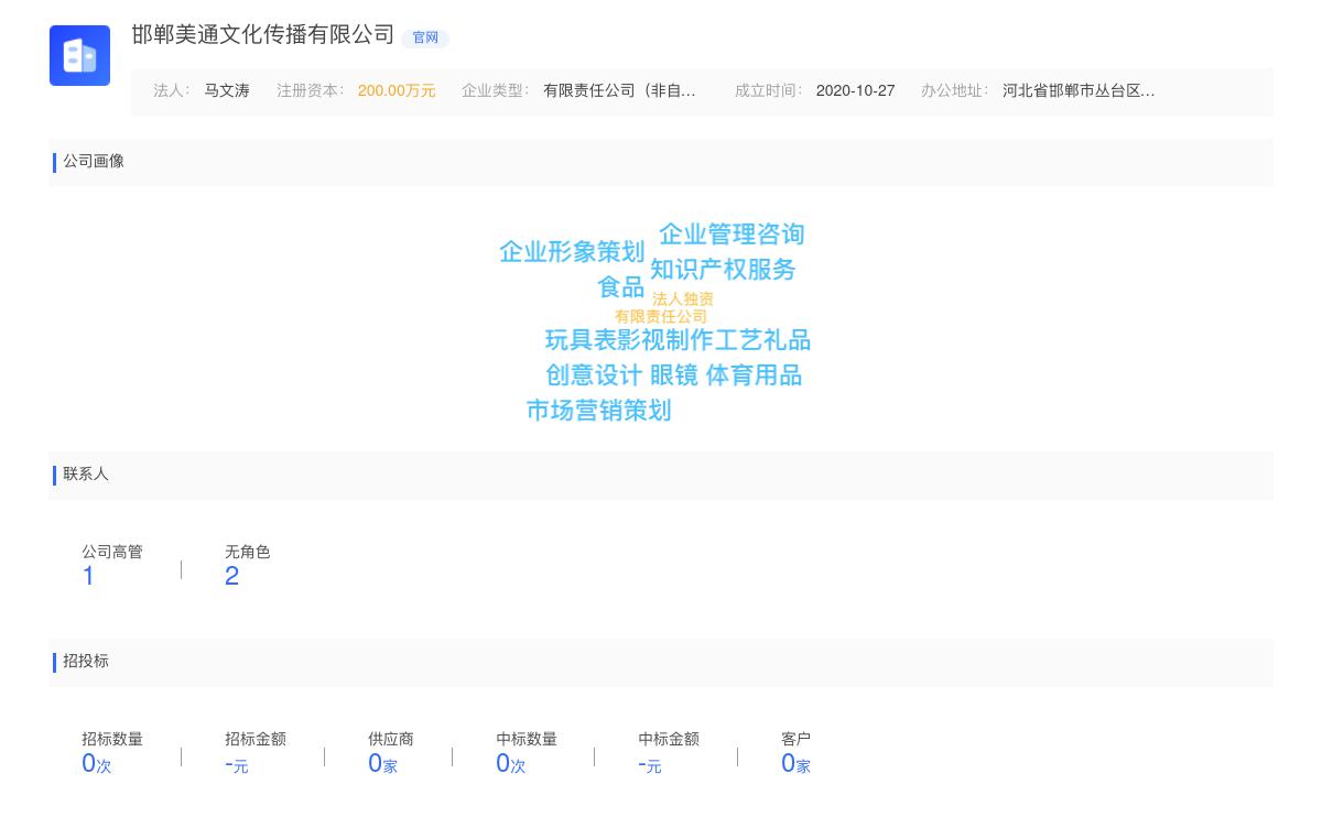 邯郸美通文化传播有限公司商标注册被驳回