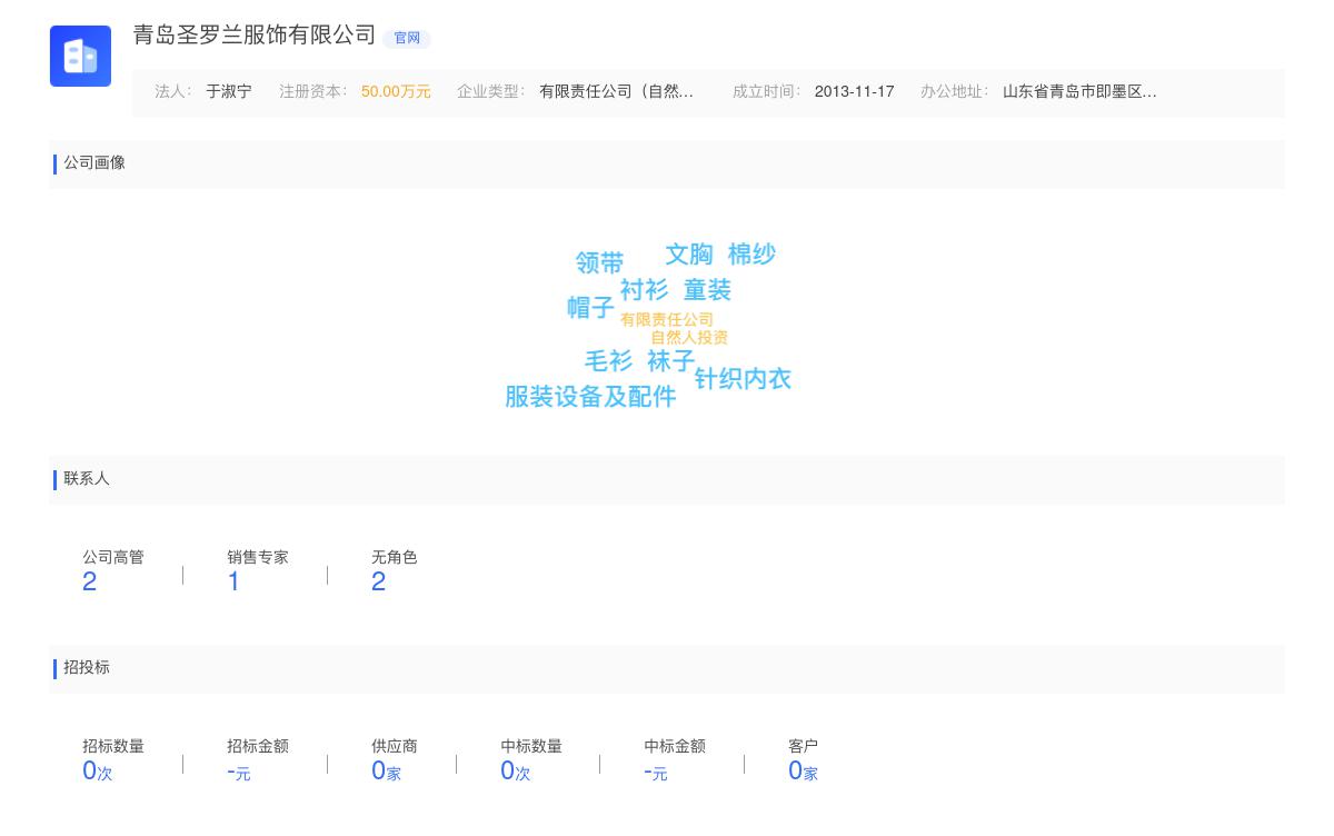 青岛圣罗兰服饰有限公司商标注册被驳回