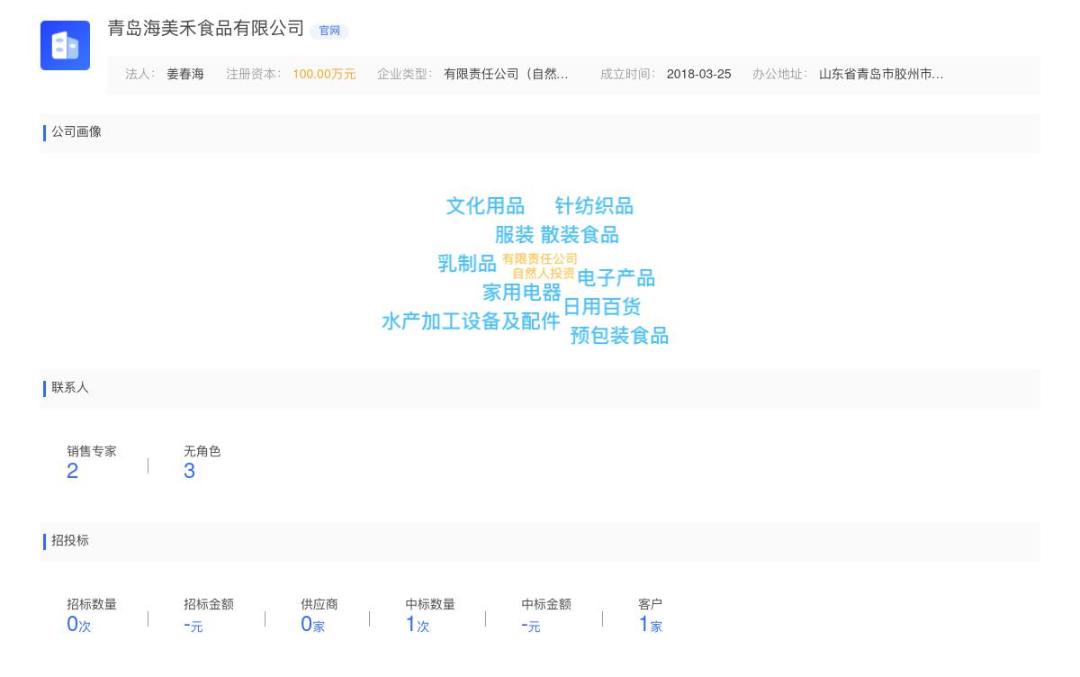 青岛海美禾食品有限公司商标注册被驳回