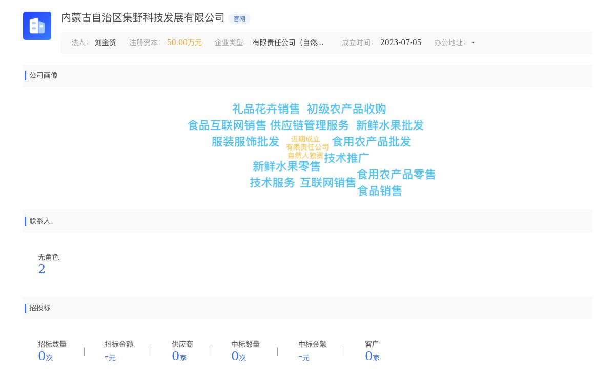 内蒙古自治区集野科技发展有限公司近期有采购内蒙古自治区集野科技发展有限公司需求进口食品供应商的需求