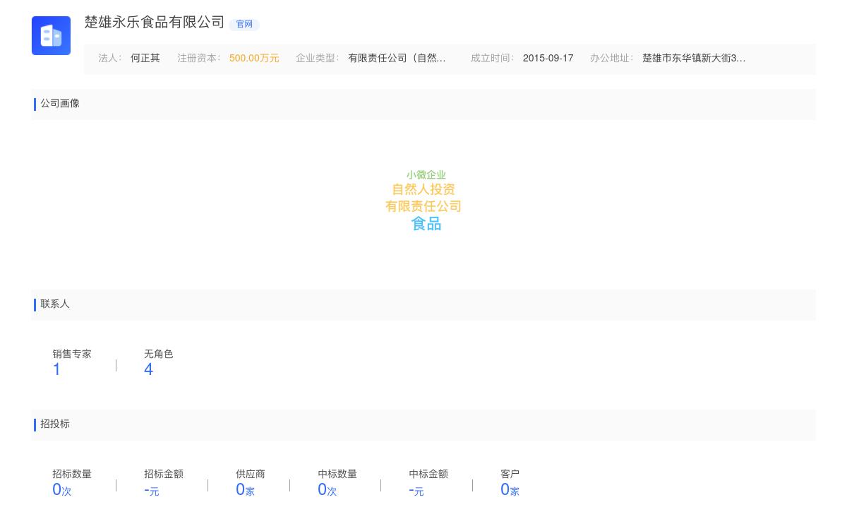 楚雄永乐食品有限公司商标注册被驳回