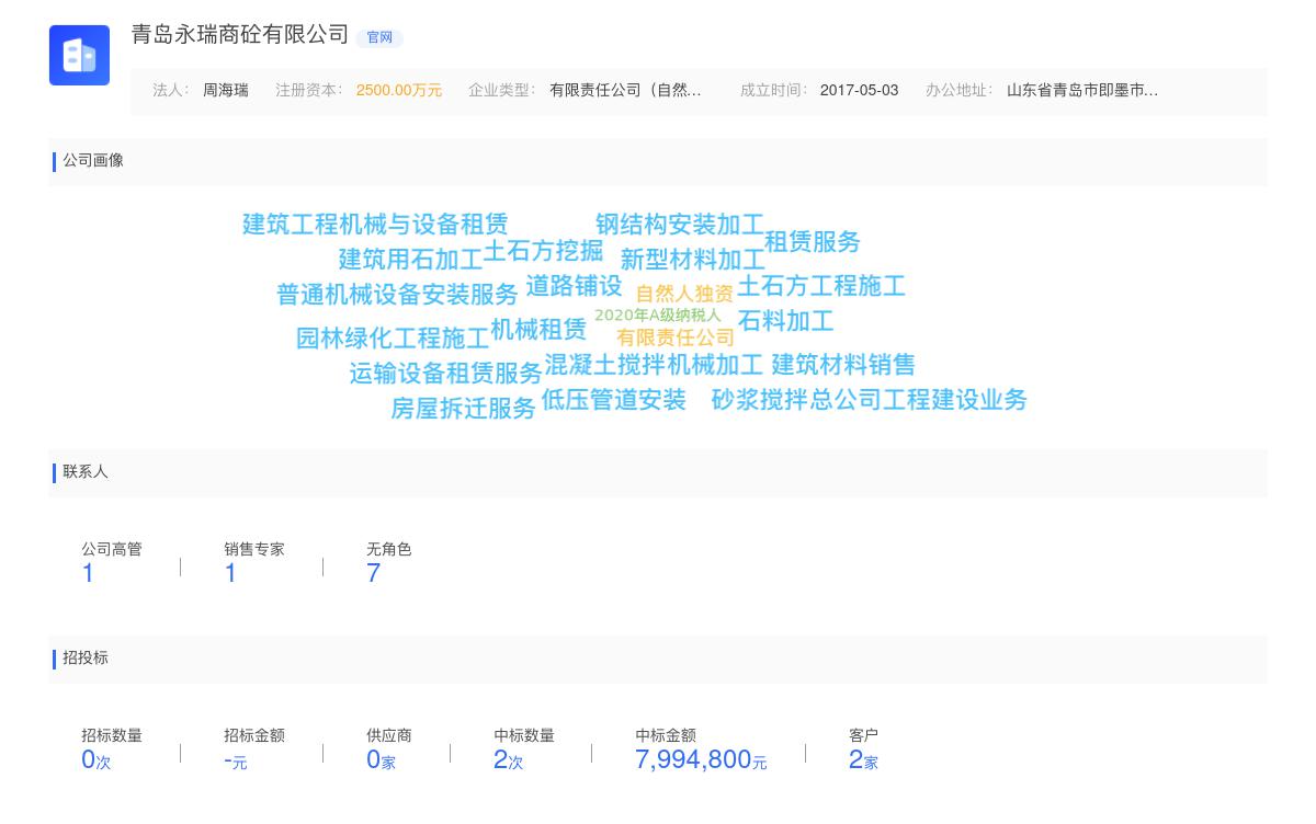 青岛永瑞商砼有限公司近期有采购寻求混凝土卖家的需求