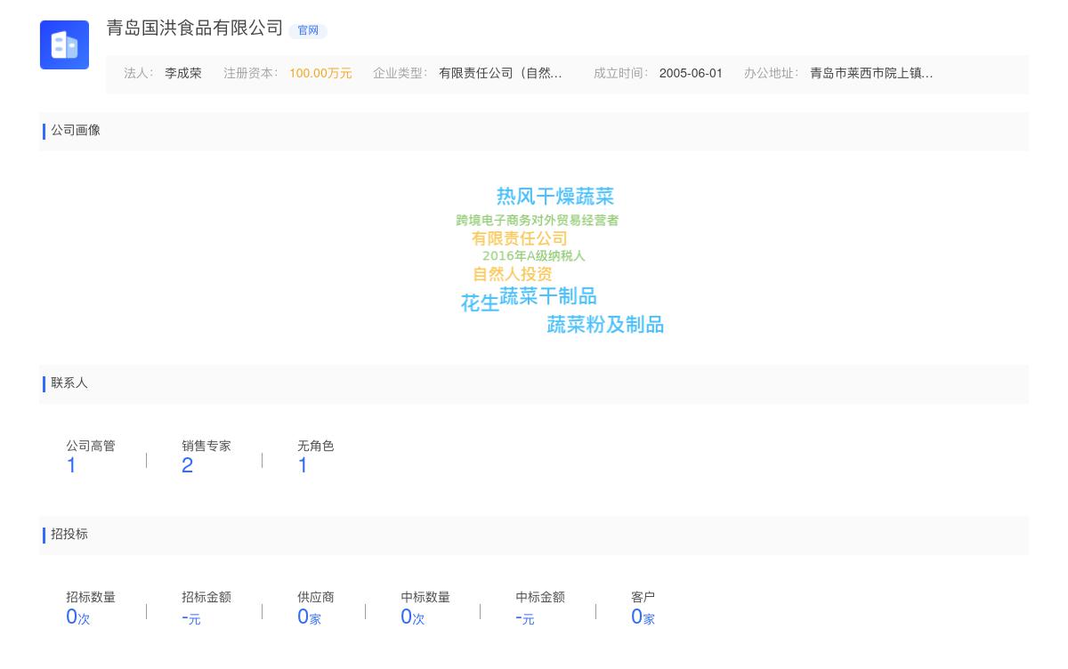 青岛国洪食品有限公司近期有采购设备需求的需求