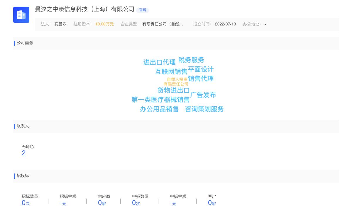 曼汐之中溱信息科技（上海）有限公司商标注册被驳回