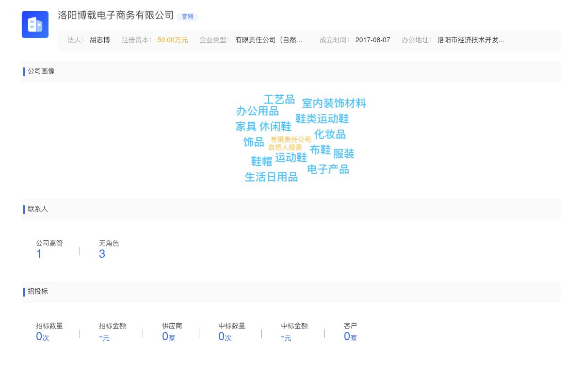 洛阳博载电子商务有限公司商标注册被驳回