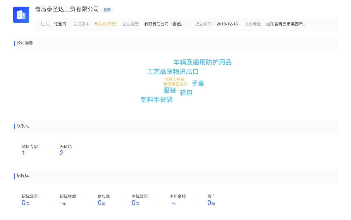 青岛泰圣达工贸有限公司近期有采购订单的需求