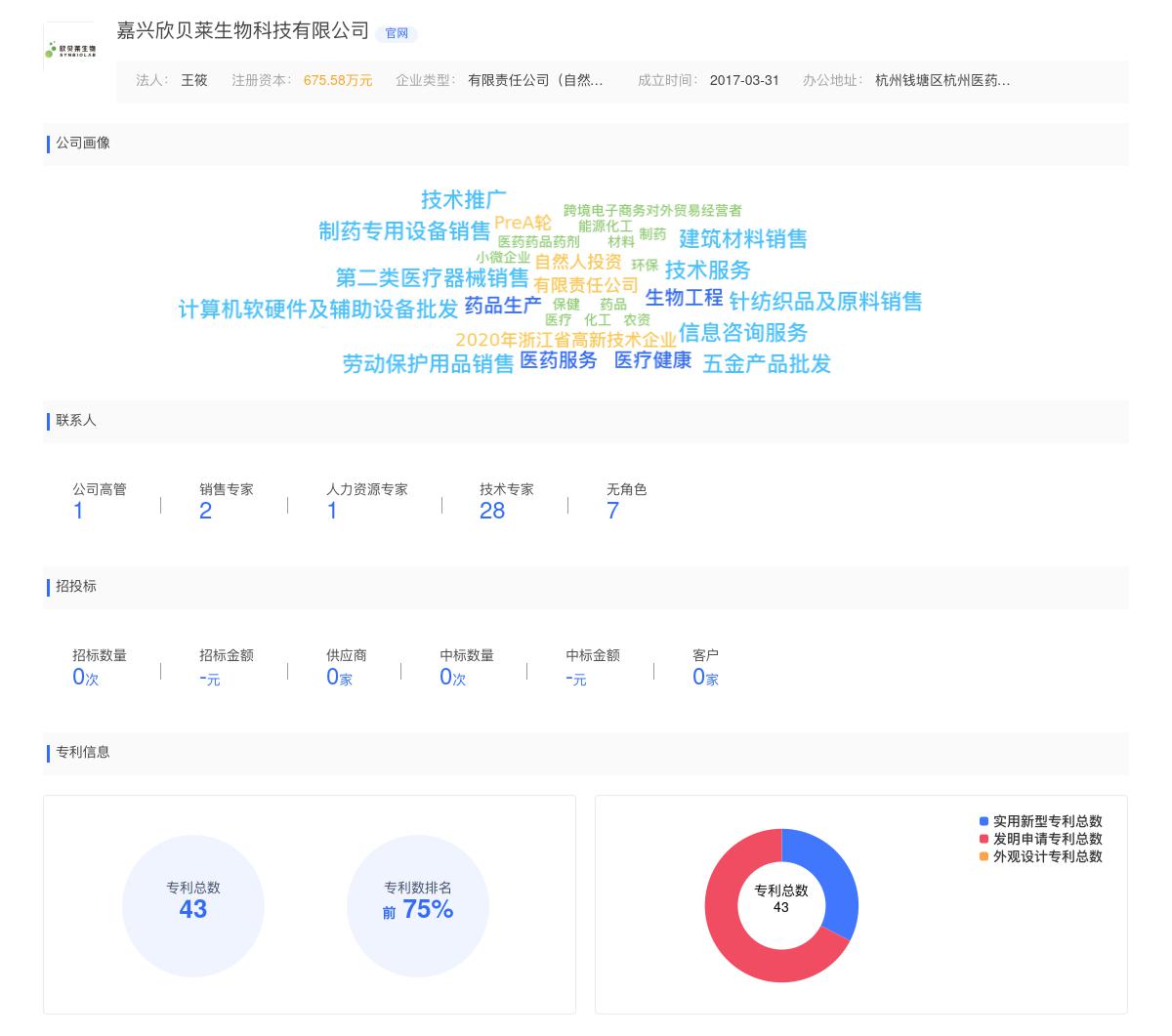 嘉兴欣贝莱生物科技有限公司商标注册被驳回