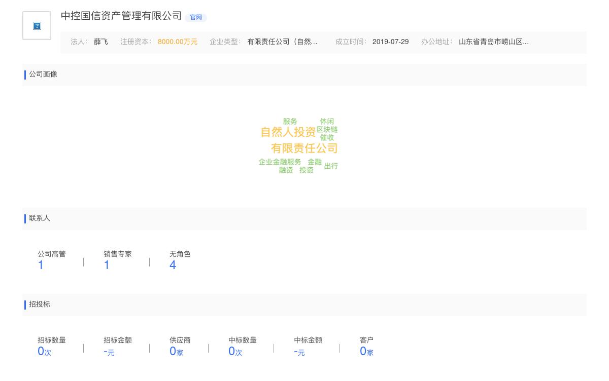 中控国信资产管理有限公司商标注册被驳回