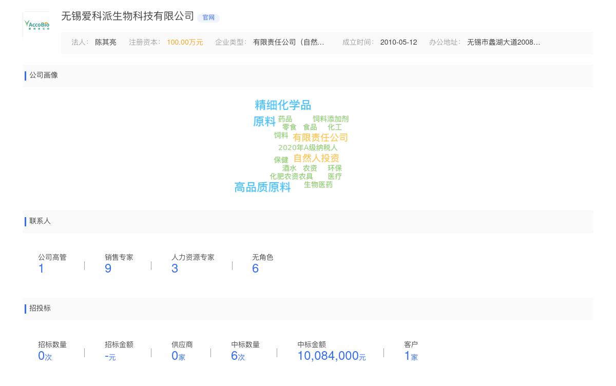 无锡爱科派生物科技有限公司近期有采购爱科派生物寻找食品级乳清酸钙的需求