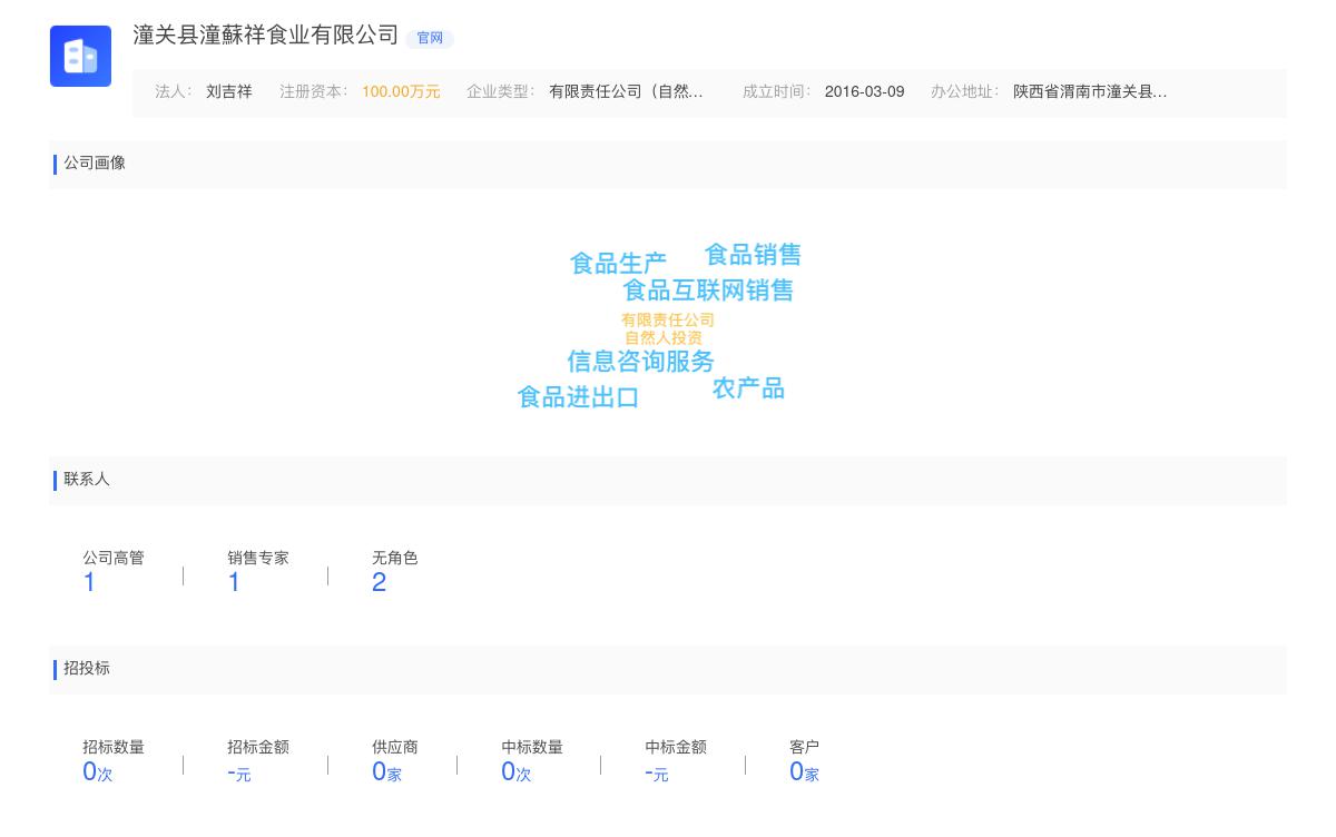 潼关县潼蘇祥食业有限公司商标注册被驳回