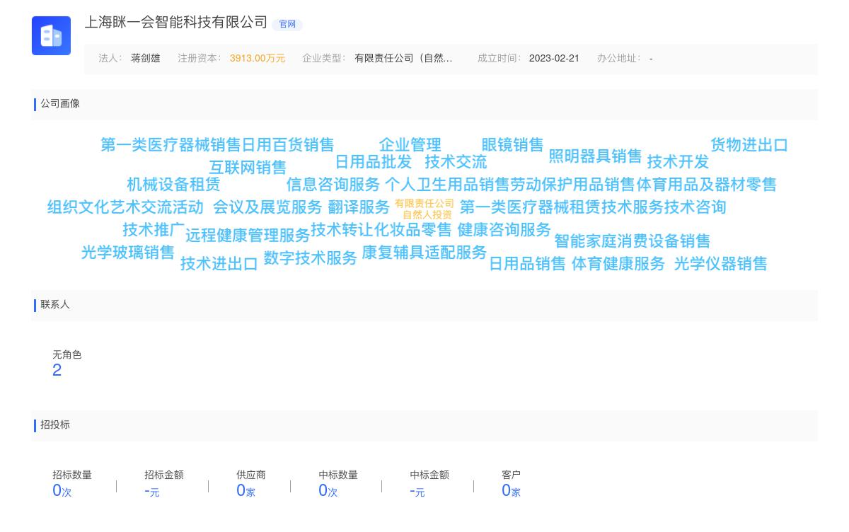 上海眯一会智能科技有限公司商标注册被驳回