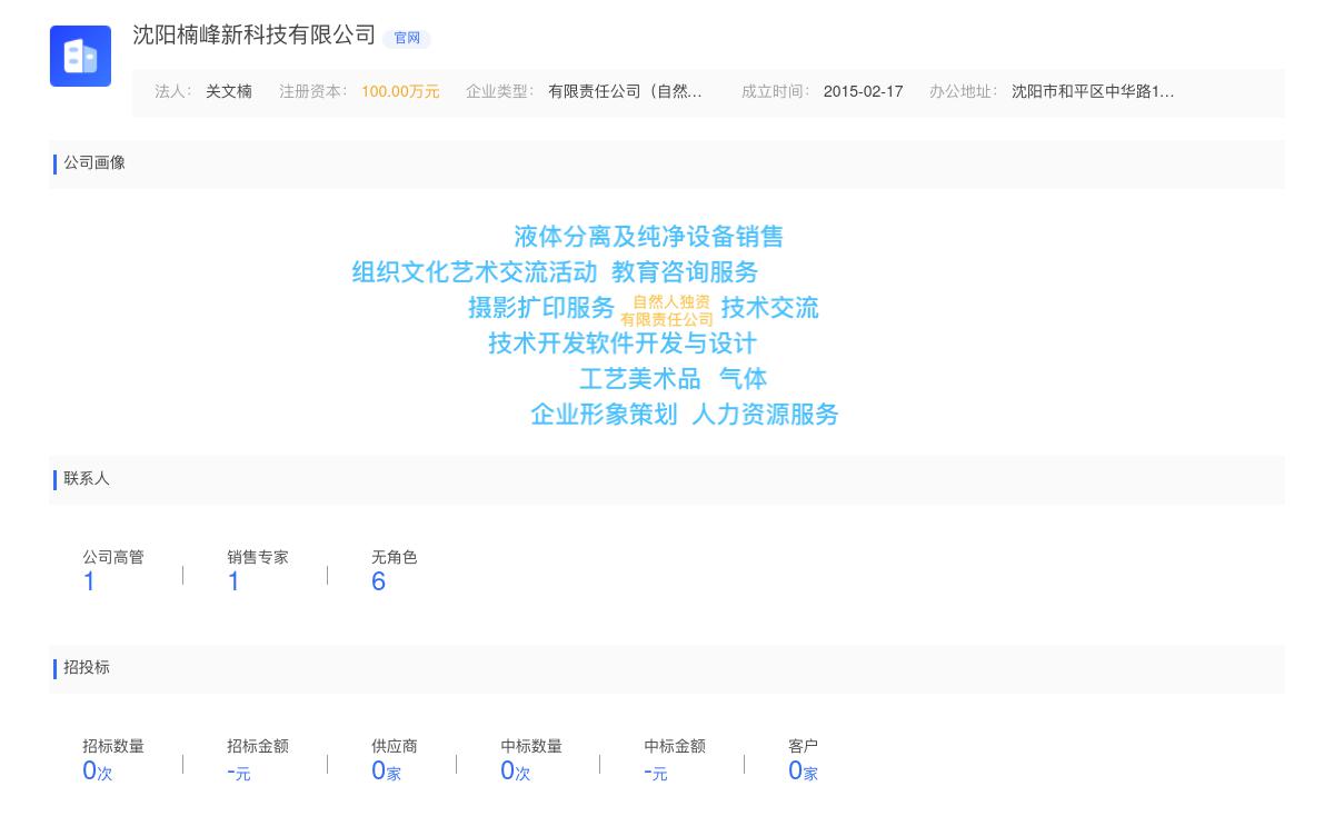 沈阳楠峰新科技有限公司商标注册被驳回