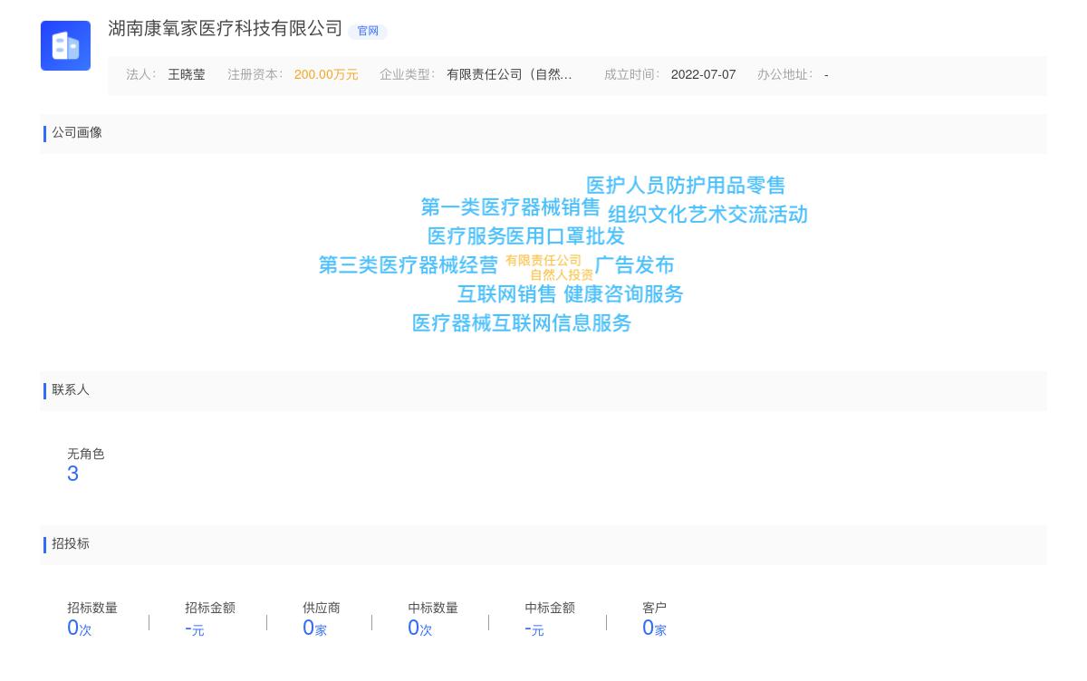 湖南康氧家医疗科技有限公司商标注册被驳回