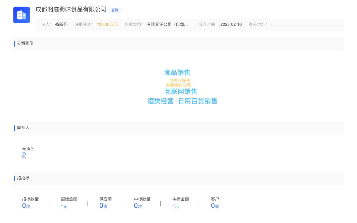 成都湘滋蜀味食品有限公司商标注册被驳回