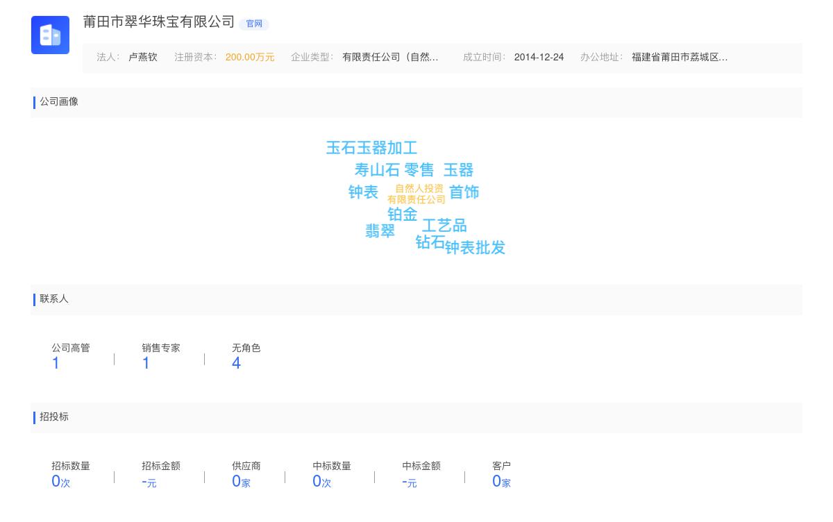 莆田市翠华珠宝有限公司近期有采购需要资金周转的需求