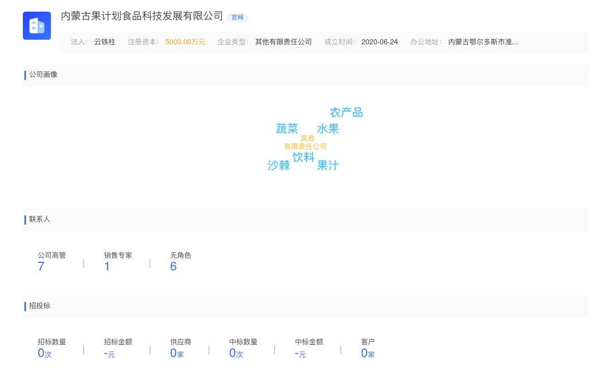 内蒙古果计划食品科技发展有限公司近期有采购内蒙古果计划食品发展有限公司寻找玻璃瓶厂家的需求