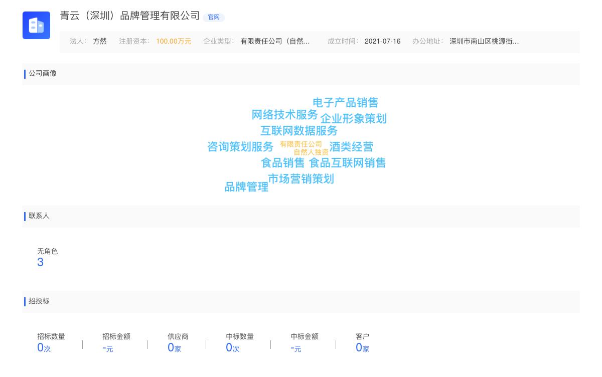 青云（深圳）品牌管理有限公司商标注册被驳回