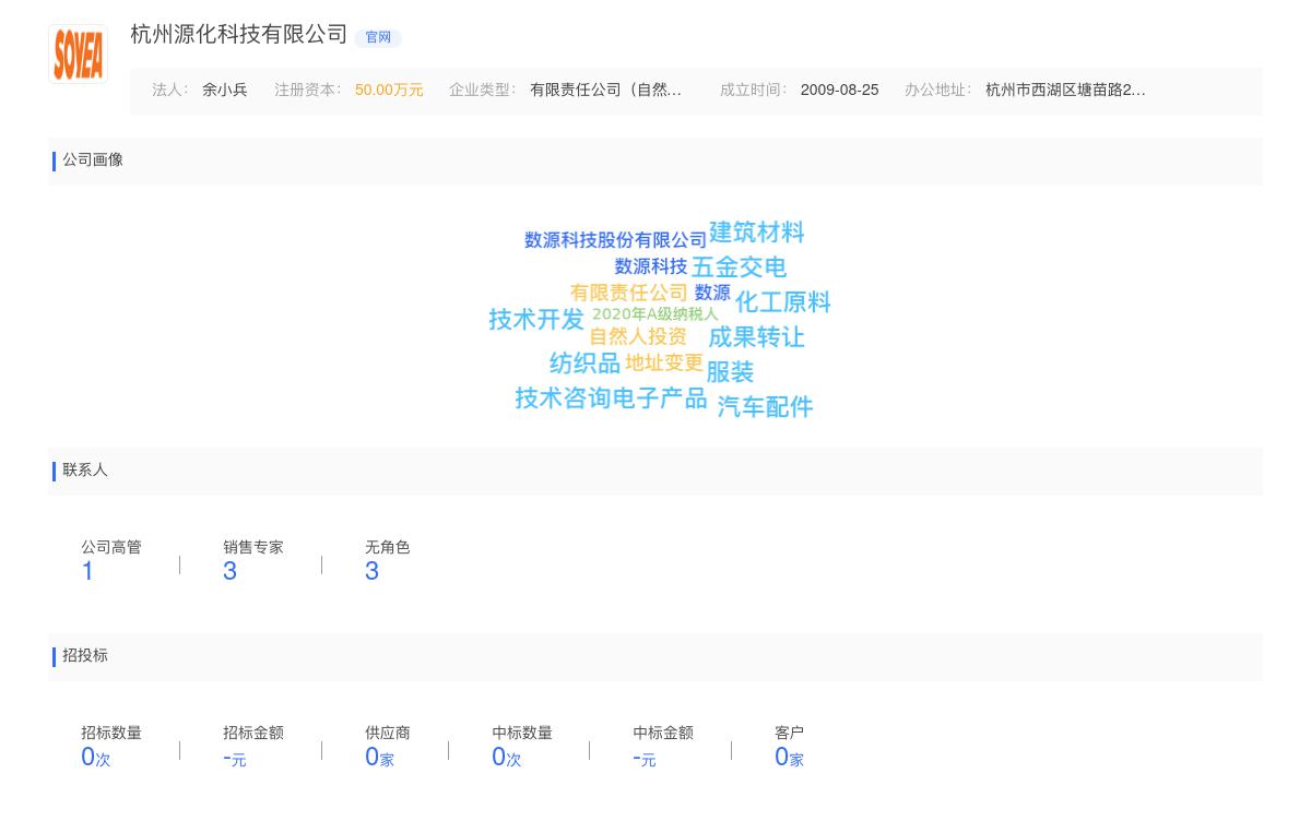 杭州源化科技有限公司商标注册被驳回