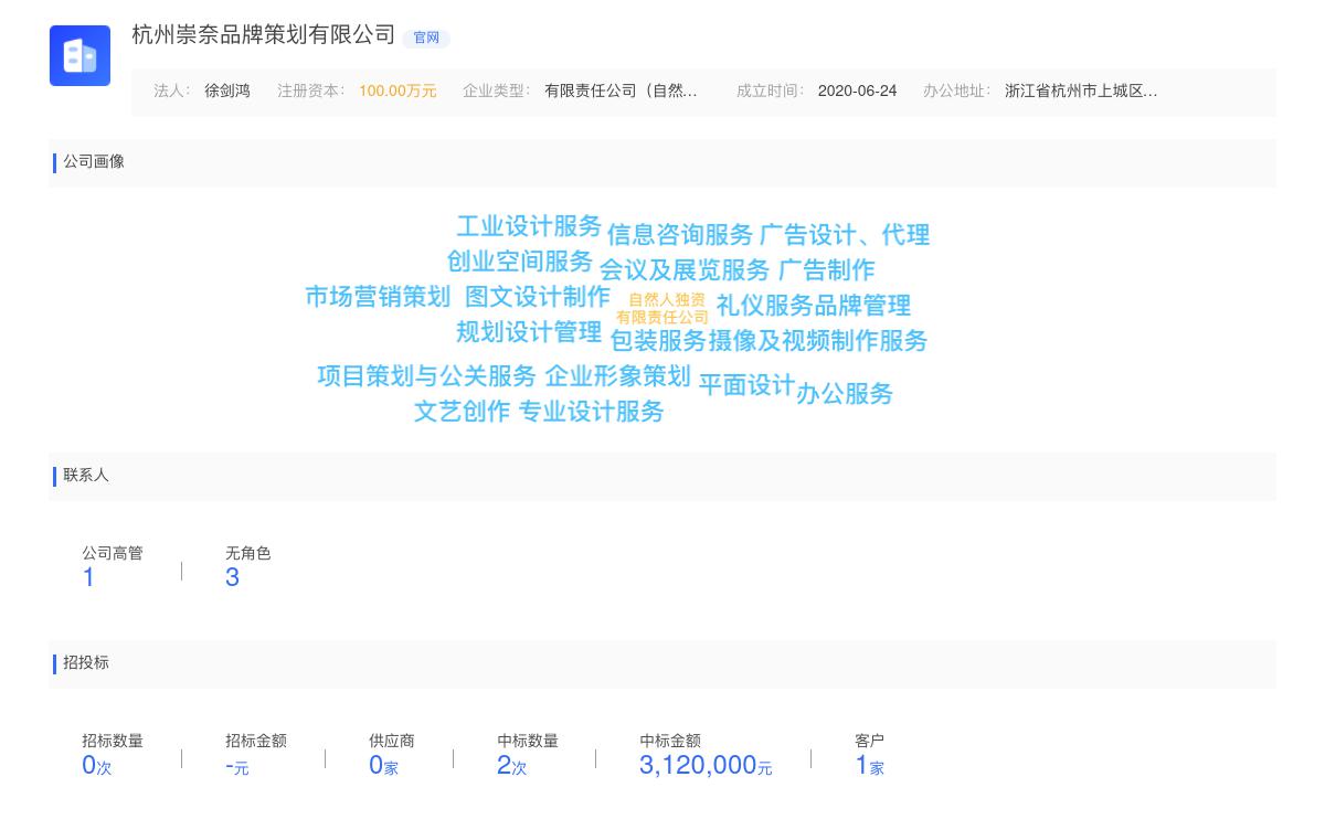 杭州崇奈品牌策划有限公司商标注册被驳回