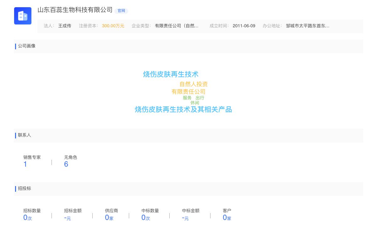 山东百蕊生物科技有限公司商标注册被驳回