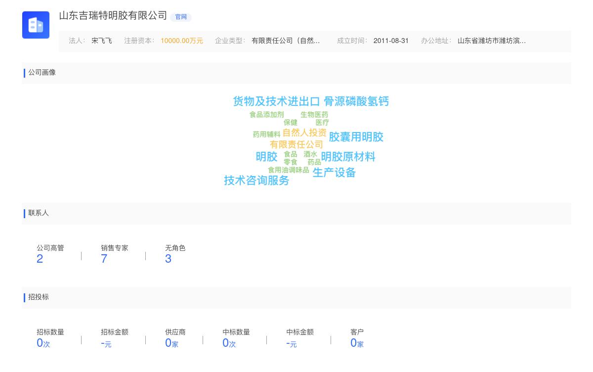山东吉瑞特明胶有限公司商标注册被驳回