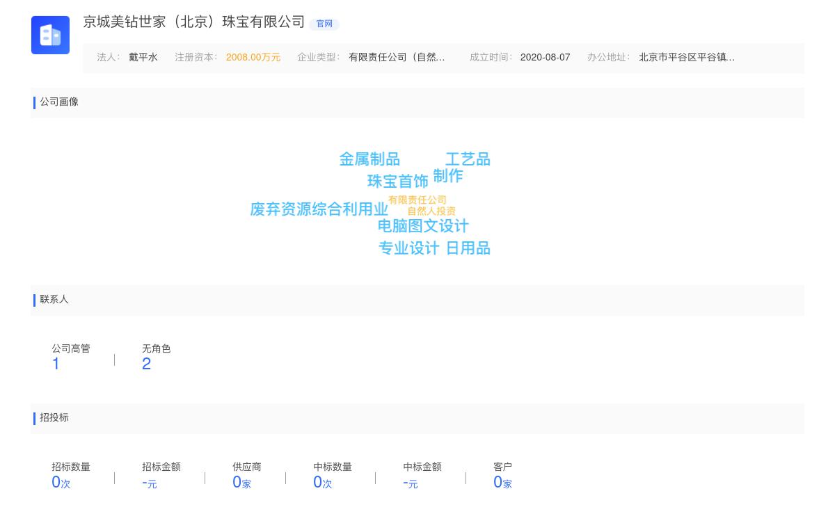 京城美钻世家（北京）珠宝有限公司商标注册被驳回
