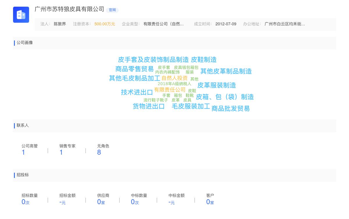 广州市苏特狼皮具有限公司商标注册被驳回